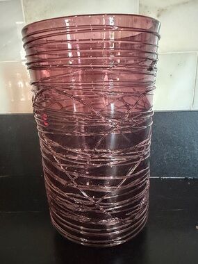 Vidrierias Gordiola Purple Glass thread Vase - Model 226